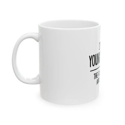 Youngest Child Mug — "I'm the Youngest Child, The Rules Don't Apply to Me" Ceramic Coffee Cup (11oz & 15oz)