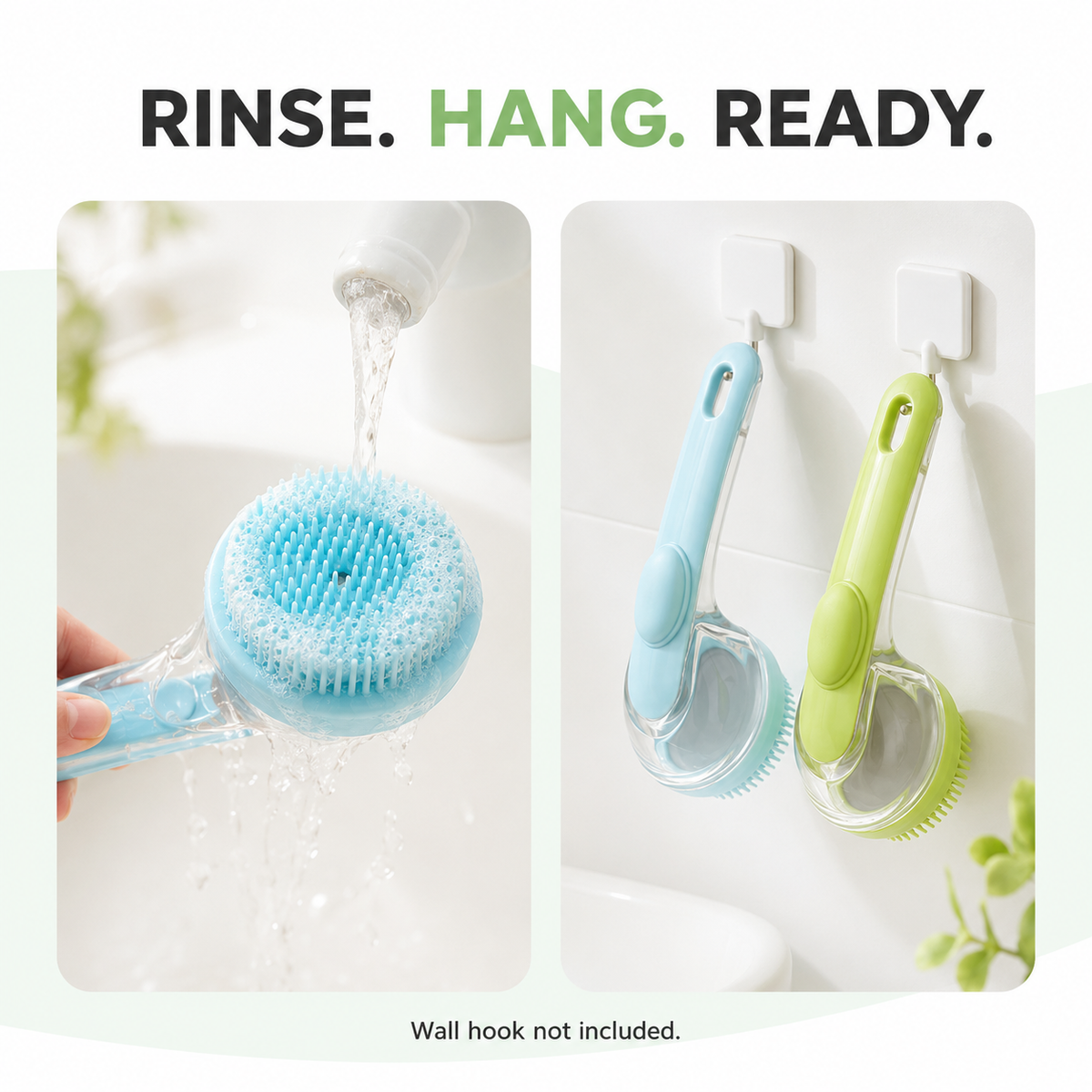 FoamyPaw rinsing and hanging storage